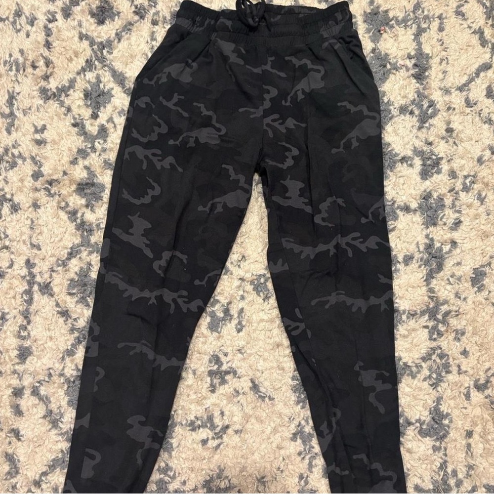Women's Black Camouflage Joggers